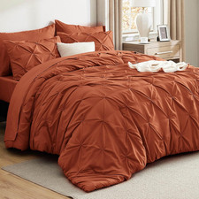 California King Comforter Set Burnt Orange - Bed in a Bag Cal King Bedding Set 7