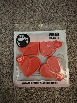 New Crab Grab Mini Hearts Snowboarding Stomp Pad Grips Peel N Stick