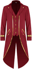 Men's Steampunk Gothic Victorian Tailcoat Jacket Vampire Halloween Costume