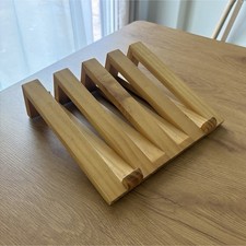 Wood Laptop Stand Desk Riser Holder, Brown, U...