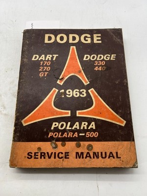 1963 Dodge Dart Polara Shop manual 63 W/Spec Revision SKUS