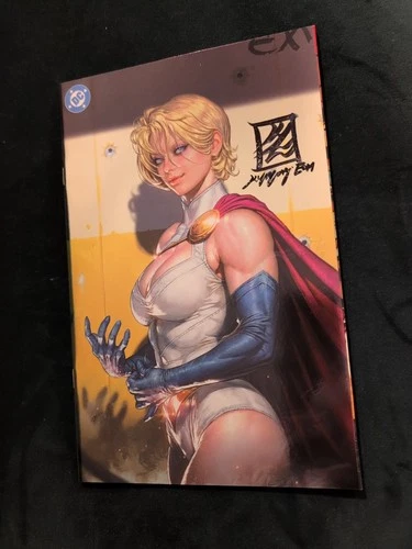 JUSTICE LEAGUE UNLIMITED #11 SIGNED FOIL KYUYONG EOM POWER GIRL COA EXCLUSIVE 1