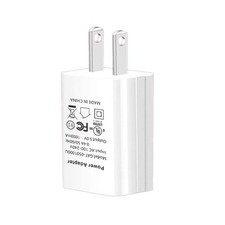 EZ-FIT UL Certified 5V Power Supply USB Wall Charger 5v 1A Small, white