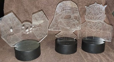 3D Creative Visualization L RGB Lamp Lots Darth Vader,Darth Maul & Tie Fighter