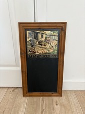 Vintage Farmyard Memo Chalkboard Wooden Framed Wall Message Board Farmhouse