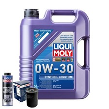 Motoröl 0W30 LIQUI MOLY Synthoil Longtime 5L+BOSCH Ölfilter +Spülung