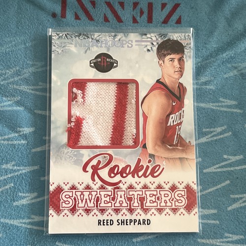 Reed Sheppard 2024-25 Panini NBA Hoops Winter Rookie Sweaters RC 2 Color RSW-REE