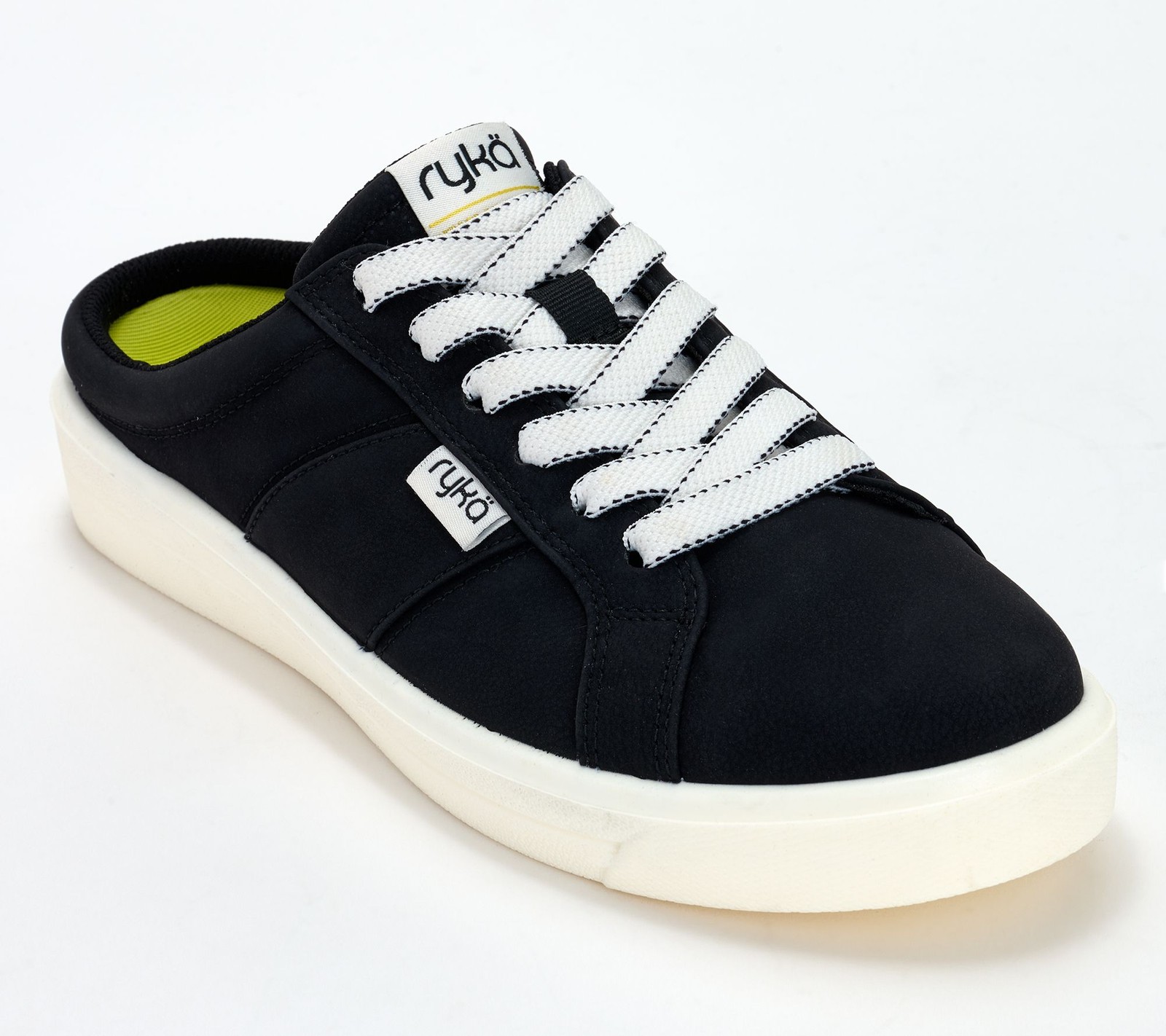 Ryka Fixed Lace Sneaker Mules Viv Classic Mule Black 7.5/M New