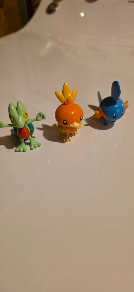 GEN 3 STARTER TRIO Figura Pokémon MUDKIP, TORCHIC, TREECKO 1999 Raro Foto 2 de 3