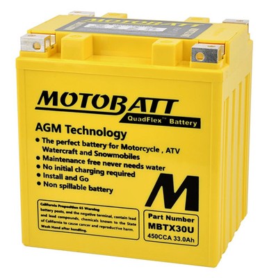 MOTOBATT MBTX30U 12V Batterie Schwarz BMW/ Harley Davidson Glide-Wartungsfrei