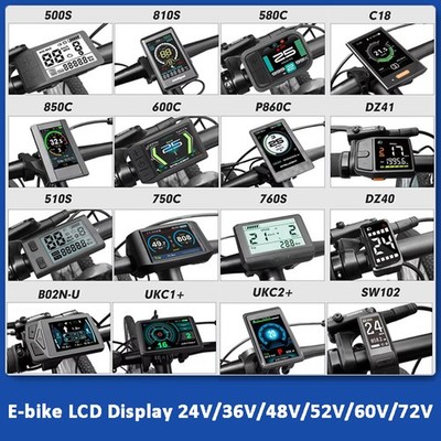 Electric Bike LCD Display 24V-72V for BAFANG Mid Drive Motor BBS02B BBS01B BBSHD