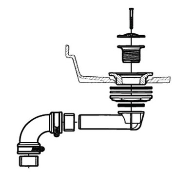Mustee 60.300A Shower Floor Drain Kit  With Standard Tub 1-1/2'' 3060L/R 360L/R