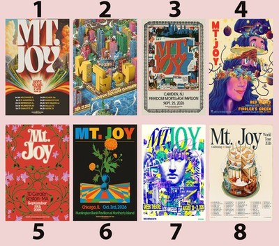 Mt. Joy 2026 Tour Poster Set Cities & Venues Collection | eBay