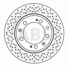 2x Bremsscheibe gelocht 16492 A.B.S. für PORSCHE 911 911 Cabriolet 911 Targa