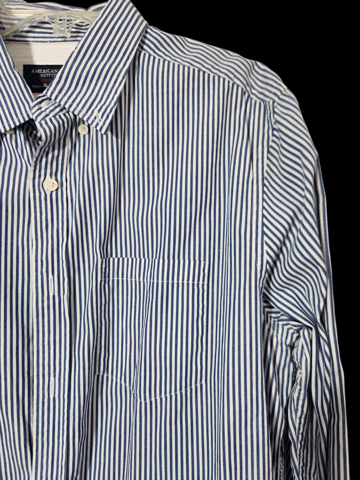 American Eagle Striped Button Up Collared Dress S… - image 2