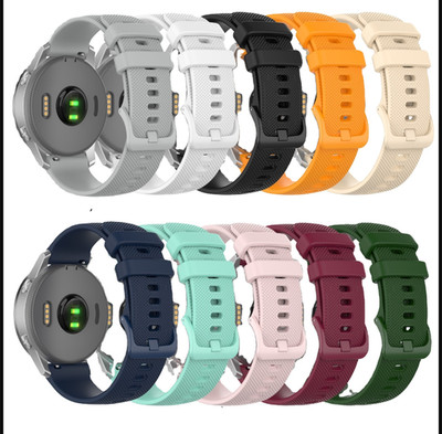Silikon Ersatzband 18, 20, 22 mm Universell Armbanduhr Schließe in Bandfarbe NEU