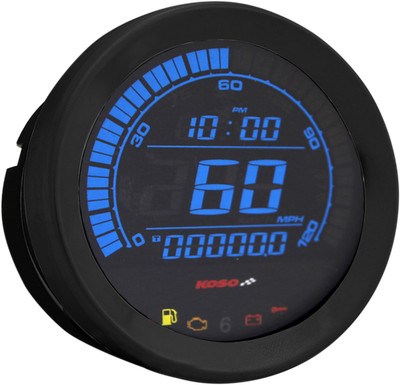 Koso North America 4'' Digital Speedometer Gauge - Black Backlit LCD