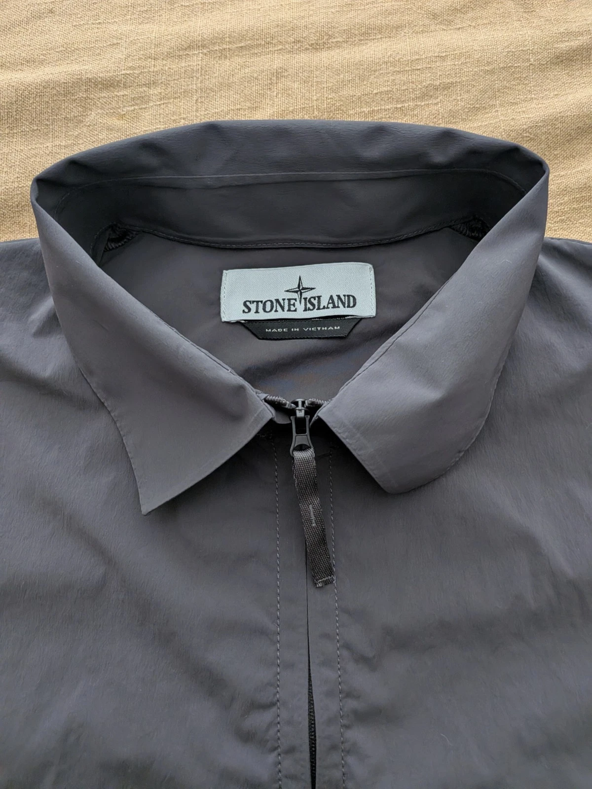 STONE ISLANDGray 1200016 Recycled Stretch Nylon Tela StellinaJacket SIZE M - product detail image 5