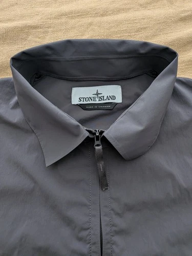 STONE ISLANDGray 1200016 Recycled Stretch Nylon Tela StellinaJacket SIZE M image 5