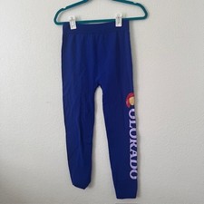 Colorado State Pride Blue Athleisure Leggings Workout Pants Women's Size S/M