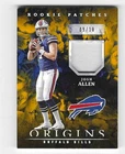 Josh Allen 2018 Panini Origins Rookie Patches 9/10 #RP-4 Buffalo Bills