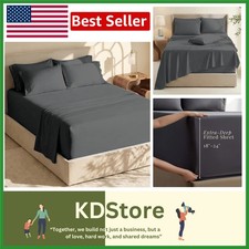 1800 Thread Count Extra Deep Pocket Queen Sheets - Fade and Wrinkle Resistant