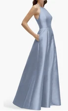 Alfred Sung Satin Gown, Sz 8R: 37” Bust;29”waist;39”hips(around),New