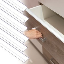 6Pcs Cabinet Door Protector, 18" x 1/2" for 5/16"- 1/2" Thick Cabinet, Clear