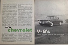 1961 Magazine Photos Article The 61 Chevrolet V-8s Chevy Impala 1961 Magazine Photos Article The 61 Chevrolet V-8s Chevy Impala