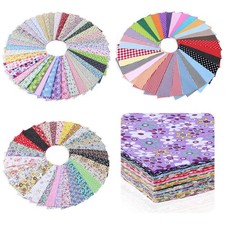 Cotton Fabric Squares 10 x 10 Inches 100 Pack Assorted Floral Prints - Perfect