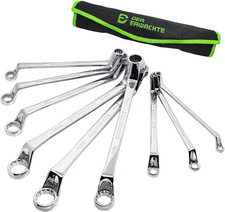 9-piece Offset Box Wrench Set 75-degree Angle 6-23mm Chrome Vanadium Steel Wi 9-piece Offset Box Wrench Set 75-degree Angle 6-23mm Chrome Vanadium Steel Wi