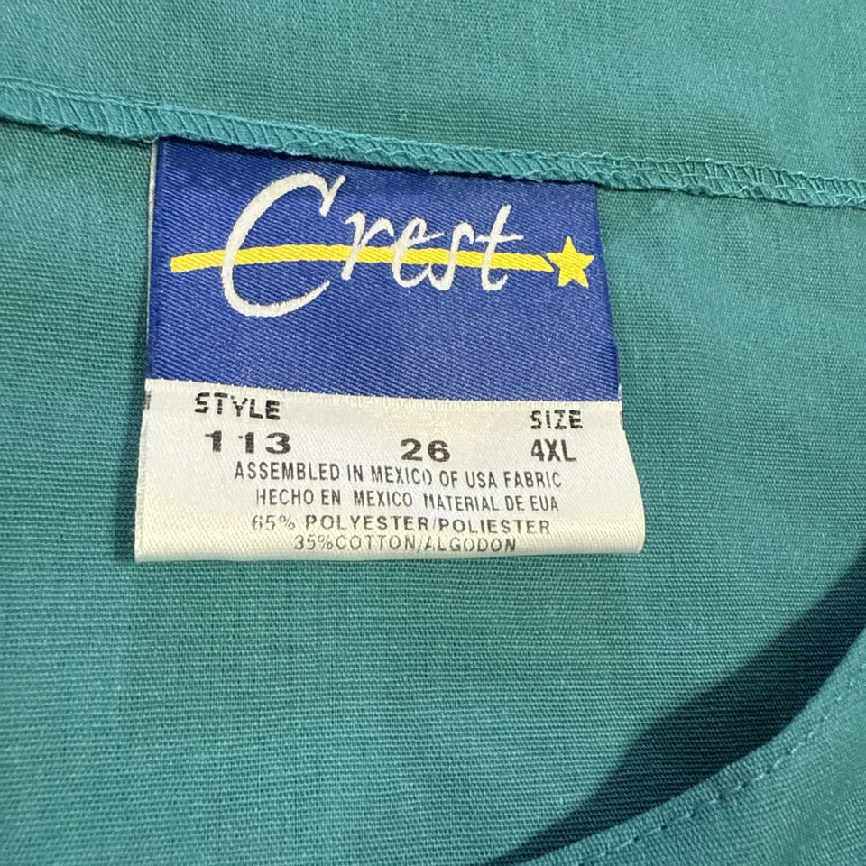 Crest Scrub Jacket Teal Medical Uniform Workwear Unisex 4XL NWT - Image 3 of 4