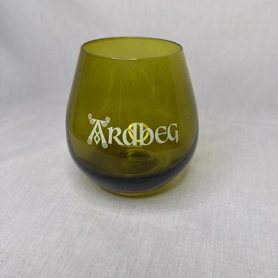 ARDBEG Green Full Size Whiskey Scotch Glass Vintage Snifter Bar Glass