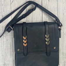 Black Crossbody Purse Hand Bag with Adjustable Strap