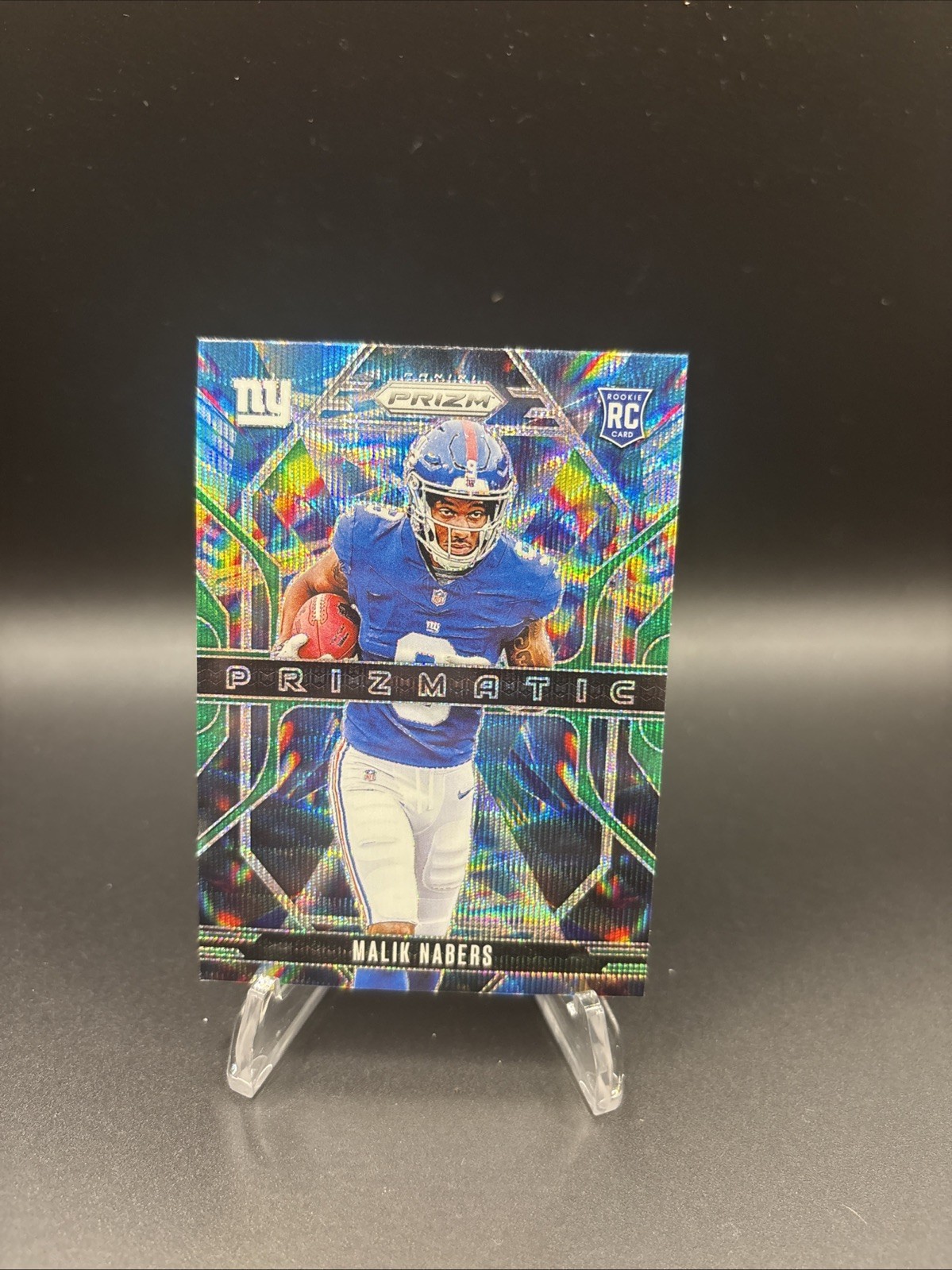 2024 Panini Prizm - Prizmatic Malik Nabers #13 Green Wave Prizm (RC)