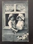 German Reich 1915 Postcard Kitsch Card N. Series 1446 (6 Dess.) Pair In Window