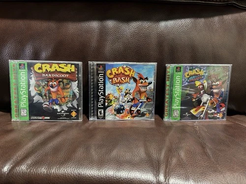 *MINTY BUNDLE* Crash Bandicoot, Crash Bash, Warped (PlayStation 1) ALL CIB