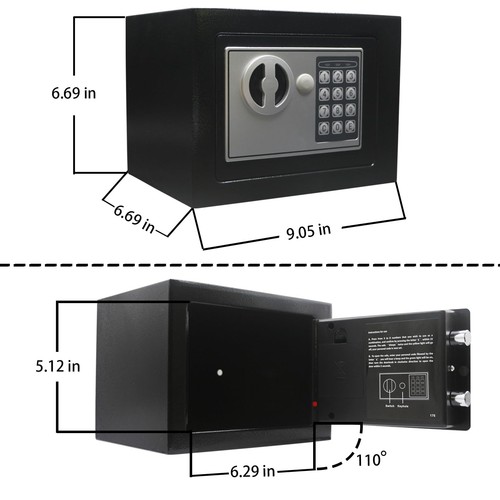 Electronic Deluxe Digital Security Safe Box Key Keypad Lock Home Office Hotel... - Picture 4 of 6
