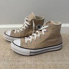 Converse Chuck Taylor All Star High Top Sneakers Khaki Tan Kids Size 5 Youth