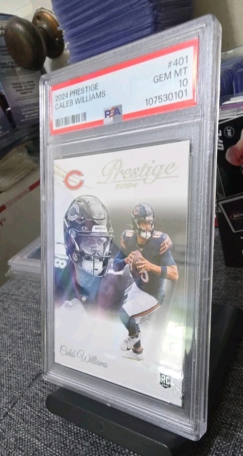 2024 Panini Prestige - Rookies Caleb Williams #401 (RC) PSA GEM MT 10 view 3