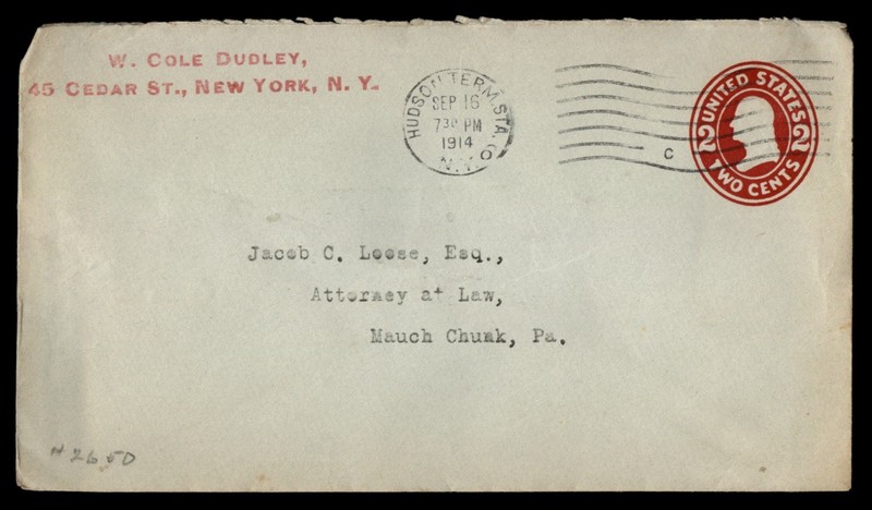 Mayfairstamps US 1914 Hudson Term Sta to Mauch Chunk PA Cover cca_21265