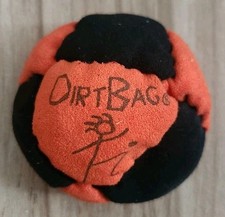 Dirtbag Classic World Footbag Hacky Sack Orange Black 8 Panel Sand Filled NEW