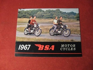 1967 BSA Motorcycle Sales Brochure Booklet Catalog Old Original Pamphlet