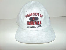 Property of INDIANA HOOSIERS Athletic Dept WHITE Cap COLLEGE Football Hat NEW
