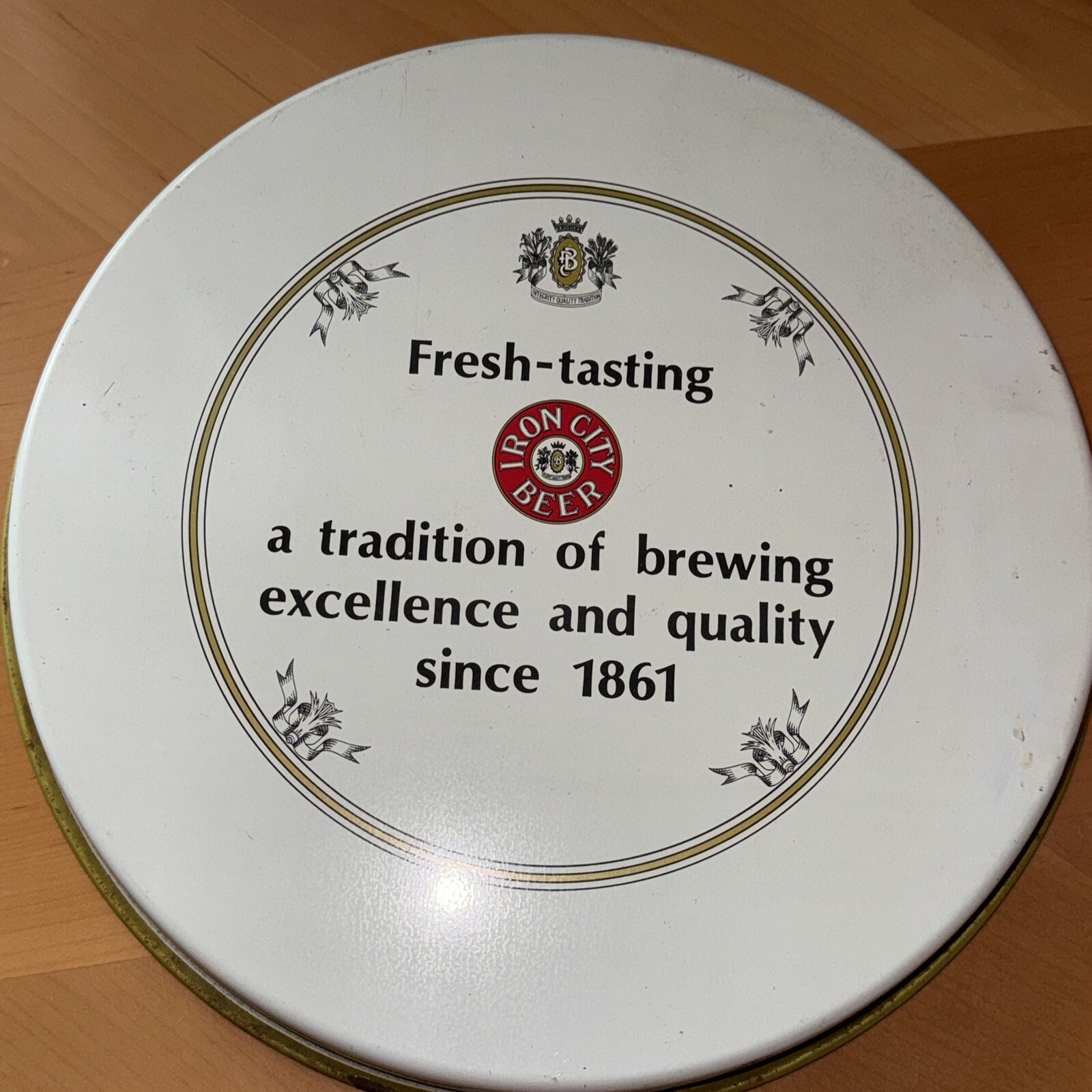Vintage IRON CITY BEER TRAY Breweriana eBay