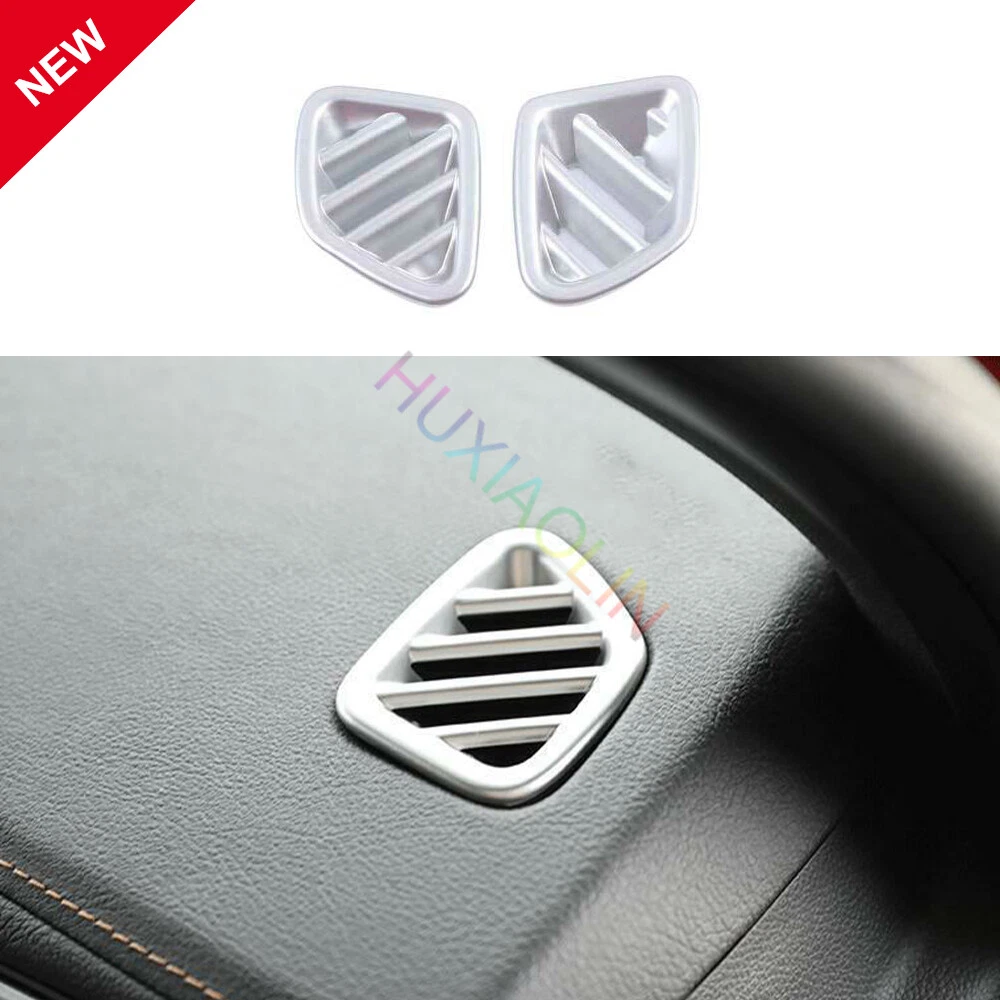 For Cadillac CT4 2020-2022 Matte Silver Instrument L&R Air Outlet Vent Trim 2PCS