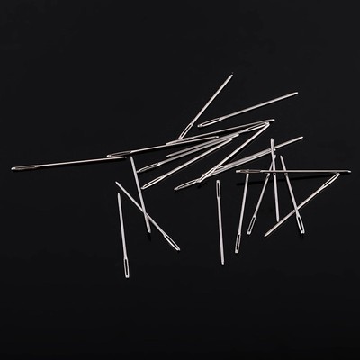 20pcs Silver Large round Eye Knitter Needles for Sewing Embroidery 52mm length