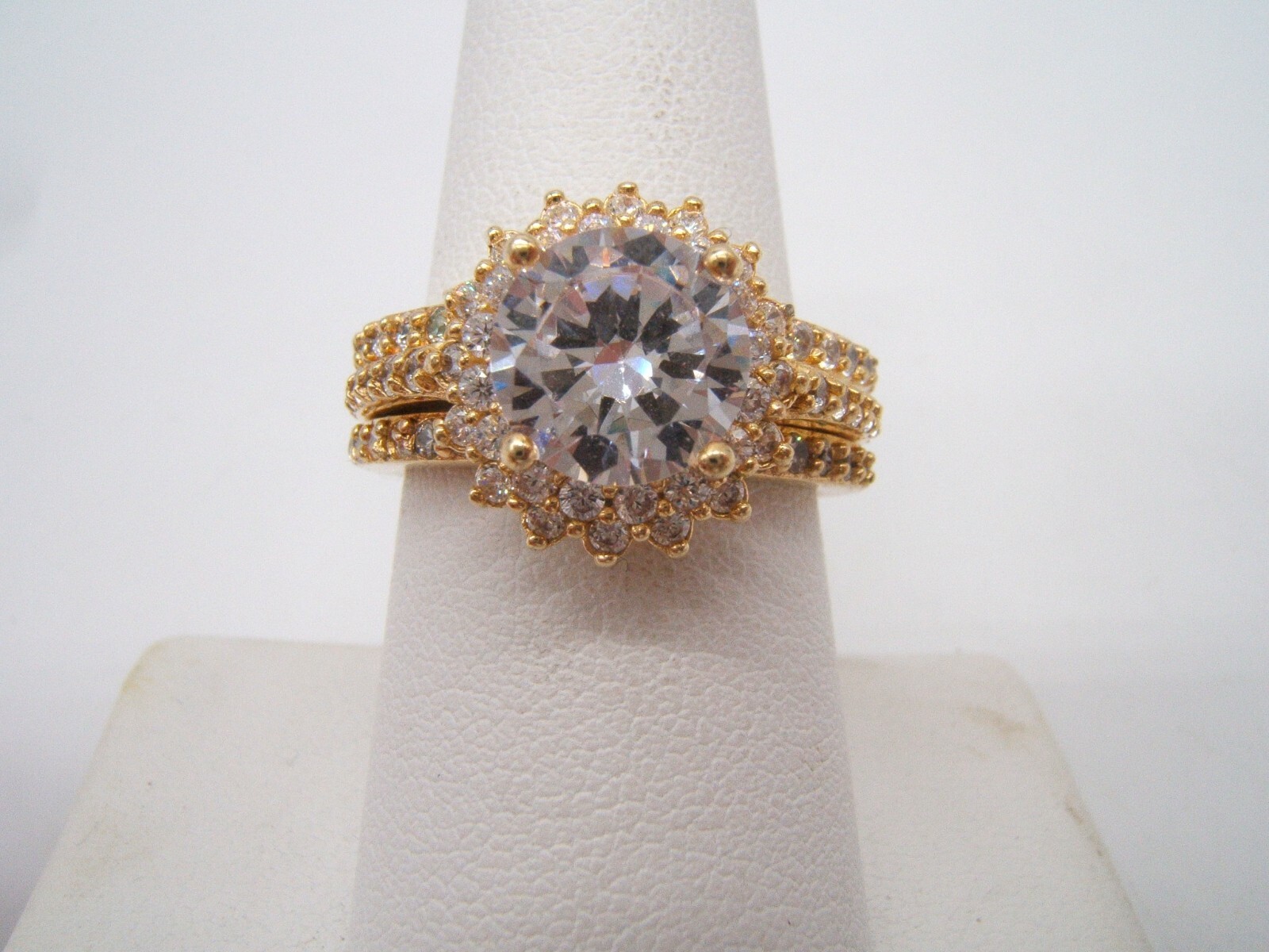 INTERLOCKING STERLING SILVER RINGS BY SETA WITH C… - image 1