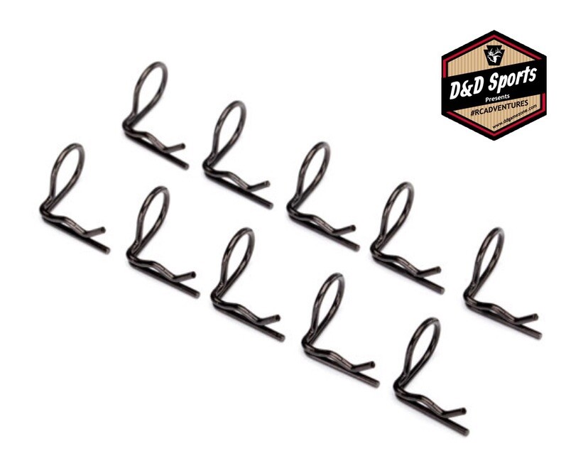 Traxxas 3935A - Angled Body Clips, 90-degree, Black (10)