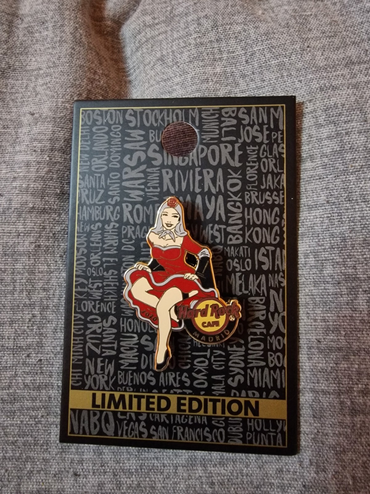 Hard Rock Cafè Madrid Chulapa Girl in traditional dress Pin